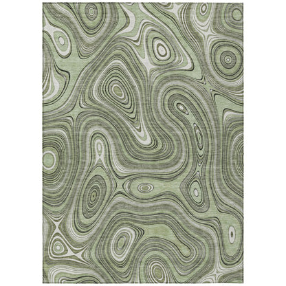 Machine Washable Indoor/Outdoor Chantille ACN2097 Aloe 3' x 5' Rug