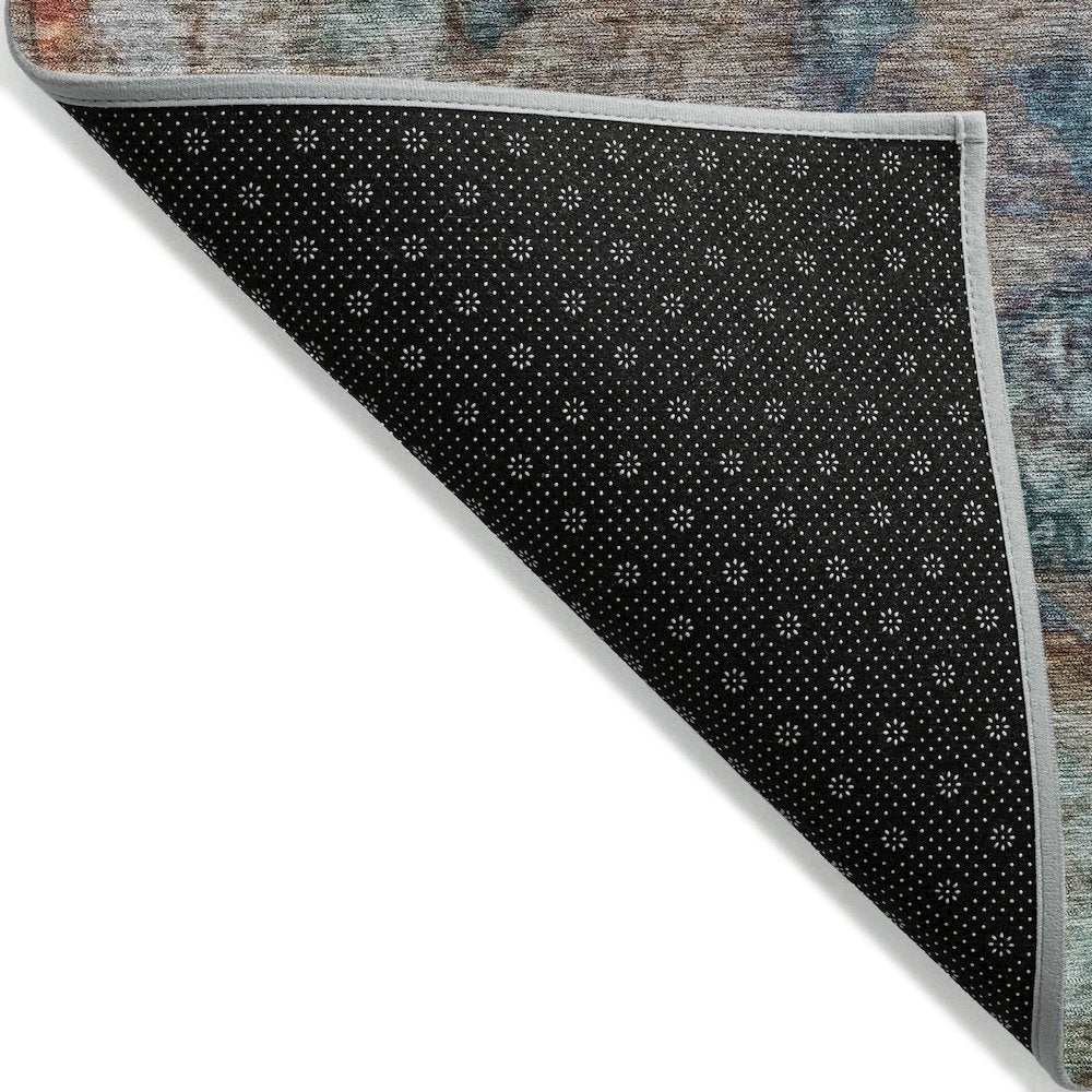 Machine Washable Indoor/Outdoor Chantille ACN2100 Teal 2'3" x 7'6" Runner Rug