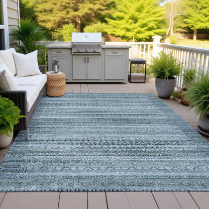 Machine Washable Indoor/Outdoor Chantille ACN2101 Aloe 3' x 5' Rug