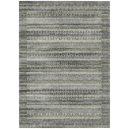 Machine Washable Indoor/Outdoor Chantille ACN2101 Pewter 3' x 5' Rug