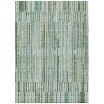 Machine Washable Indoor/Outdoor Chantille ACN2102 Aloe 3' x 5' Rug