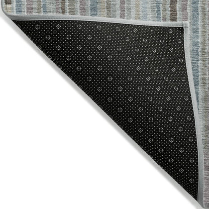 Machine Washable Indoor/Outdoor Chantille ACN2102 Teal 2'3" x 7'6" Runner Rug