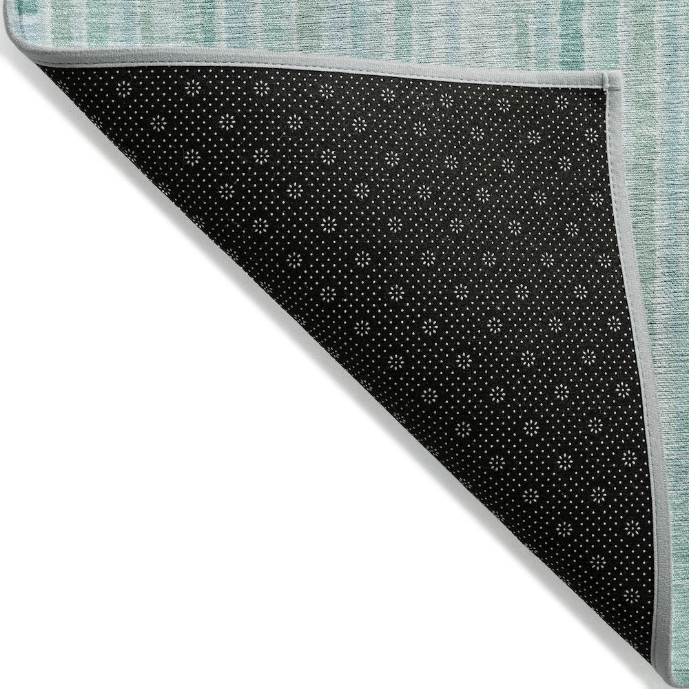 Machine Washable Indoor/Outdoor Chantille ACN2102 Turquoise 2'3"x7'6" Runner Rug