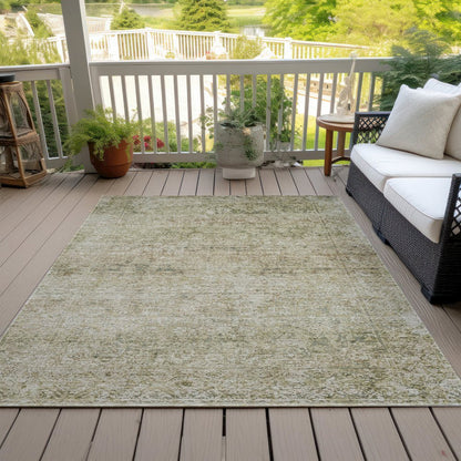 Machine Washable Indoor/Outdoor Chantille ACN2103 Sage 3' x 5' Rug