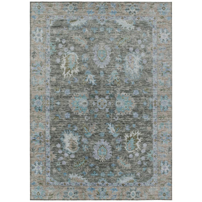 Machine Washable Indoor/Outdoor Chantille ACN2104 Fern 3' x 5' Rug