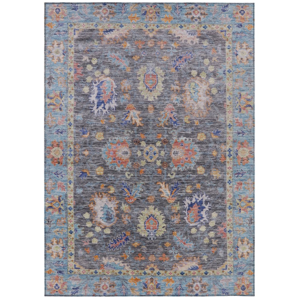 Machine Washable Indoor/Outdoor Chantille ACN2104 Gray 3' x 5' Rug