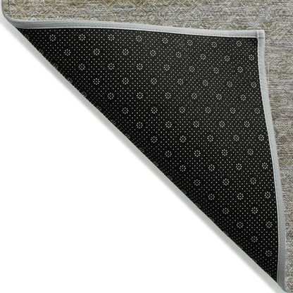 Machine Washable Indoor/Outdoor Chantille ACN2105 Khaki 2'3" x 7'6" Runner Rug