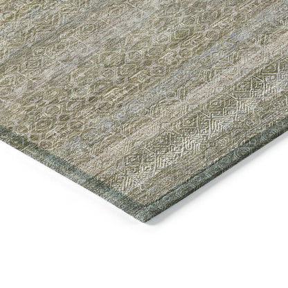 Machine Washable Indoor/Outdoor Chantille ACN2105 Khaki 2'3" x 7'6" Runner Rug