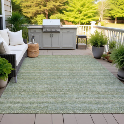 Machine Washable Indoor/Outdoor Chantille ACN2105 Sage 3' x 5' Rug