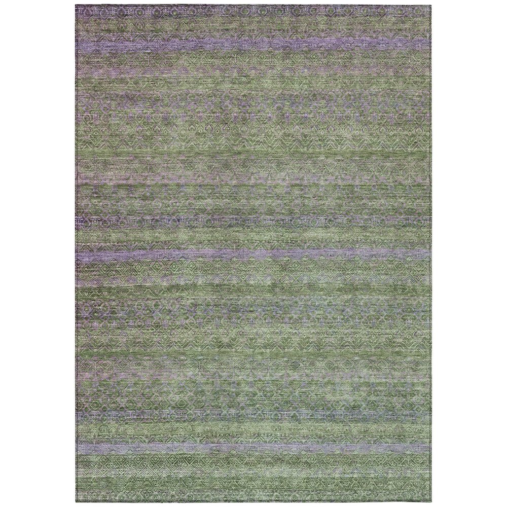 Machine Washable Indoor/Outdoor Chantille ACN2106 Olive 3' x 5' Rug