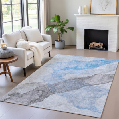 Machine Washable Indoor/Outdoor Chantille ACN2109 Sky 3' x 5' Rug