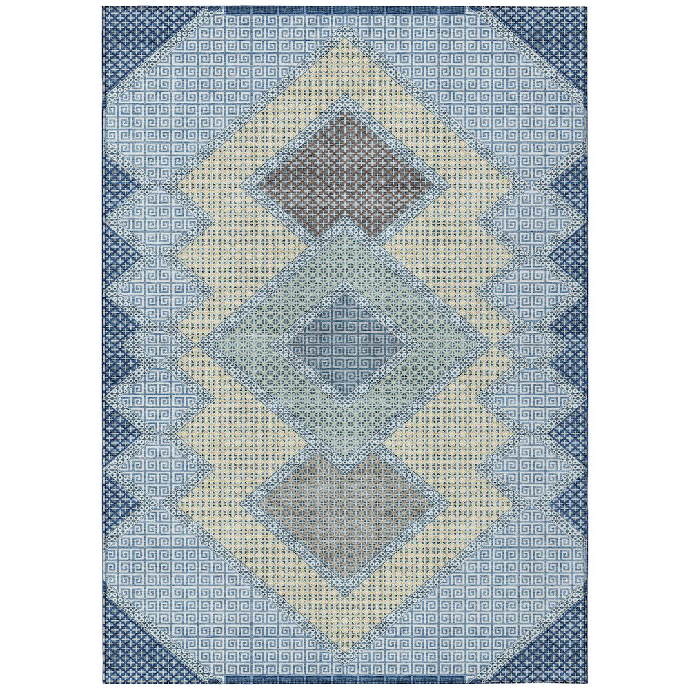 Machine Washable Indoor/Outdoor Chantille ACN2111 Denim 3' x 5' Rug