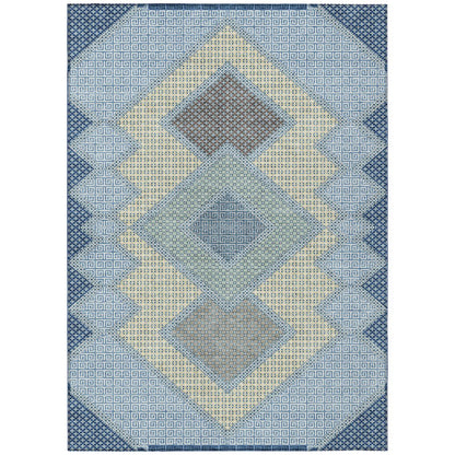 Machine Washable Indoor/Outdoor Chantille ACN2111 Denim 3' x 5' Rug