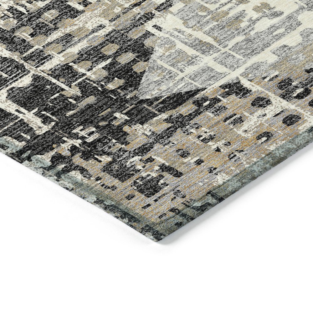Machine Washable Indoor/Outdoor Chantille ACN2116 Black 2'3" x 7'6" Runner Rug