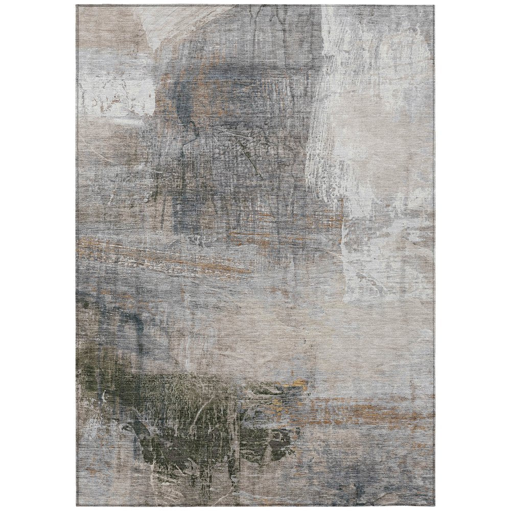 Machine Washable Indoor/Outdoor Chantille ACN2117 Putty 3' x 5' Rug