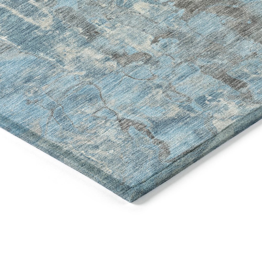 Machine Washable Indoor/Outdoor Chantille ACN2120 Denim 2'3" x 7'6" Runner Rug