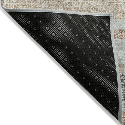 Machine Washable Indoor/Outdoor Chantille ACN2122 Gray 2'3" x 7'6" Runner Rug