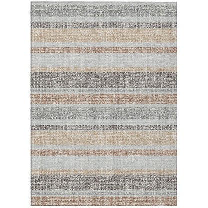 Machine Washable Indoor/Outdoor Chantille ACN2122 Gray 3' x 5' Rug