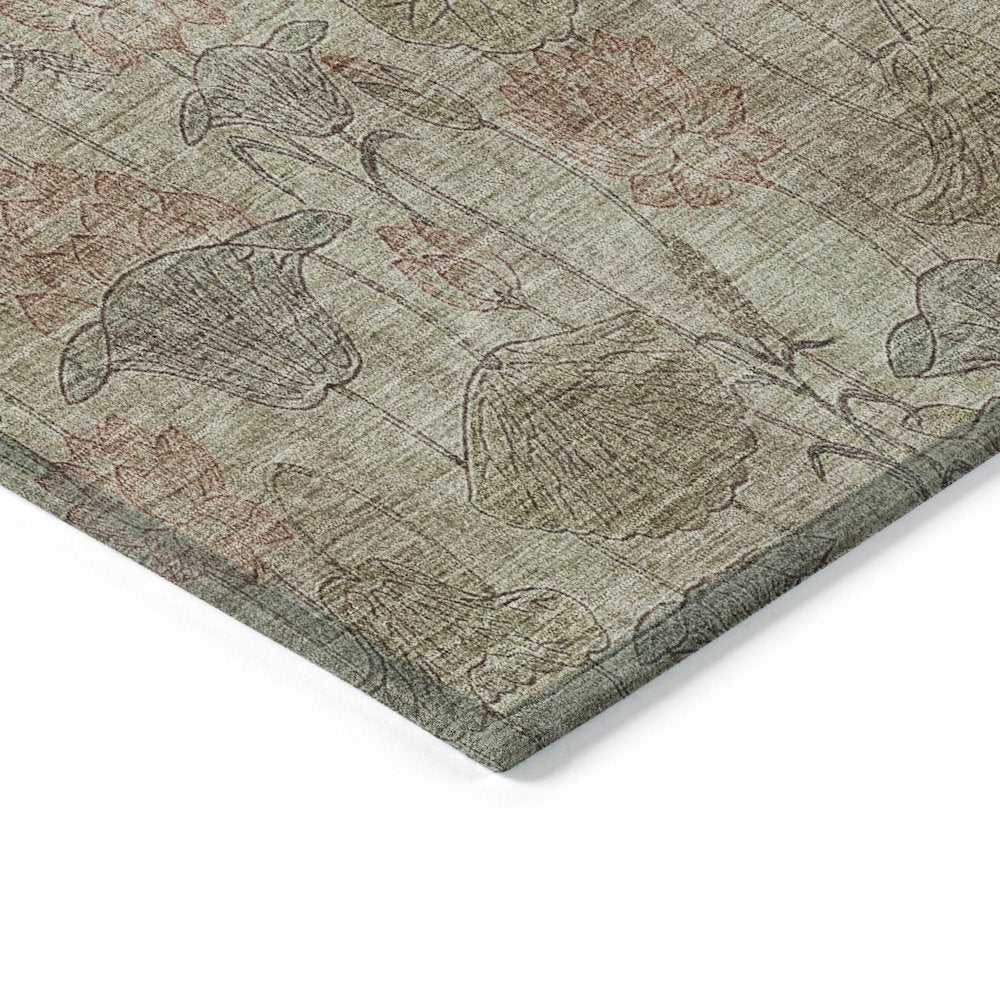 Machine Washable Indoor/Outdoor Chantille ACN2128 Brown 2'3" x 7'6" Runner Rug