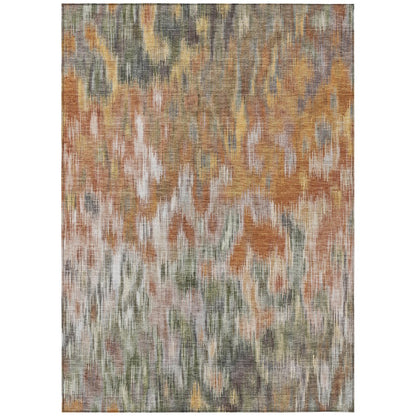 Machine Washable Indoor/Outdoor Chantille ACN2129 Terracotta 3' x 5' Rug