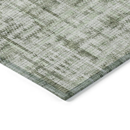 Machine Washable Indoor/Outdoor Chantille ACN2130 Green 2'3" x 7'6" Runner Rug