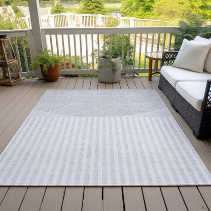 Machine Washable Indoor/Outdoor Chantille ACN2134 Blue 3' x 5' Rug