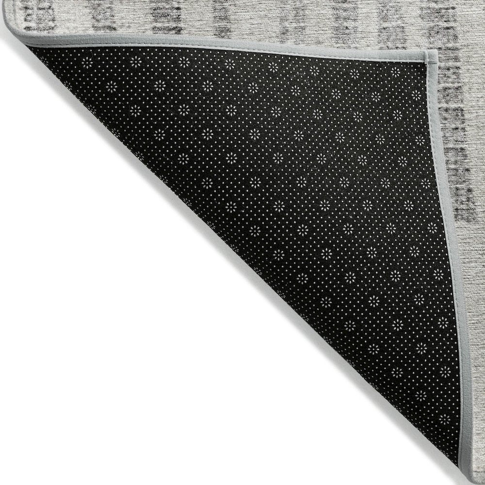 Machine Washable Indoor/Outdoor Chantille ACN2135 Gray 2'3" x 7'6" Runner Rug