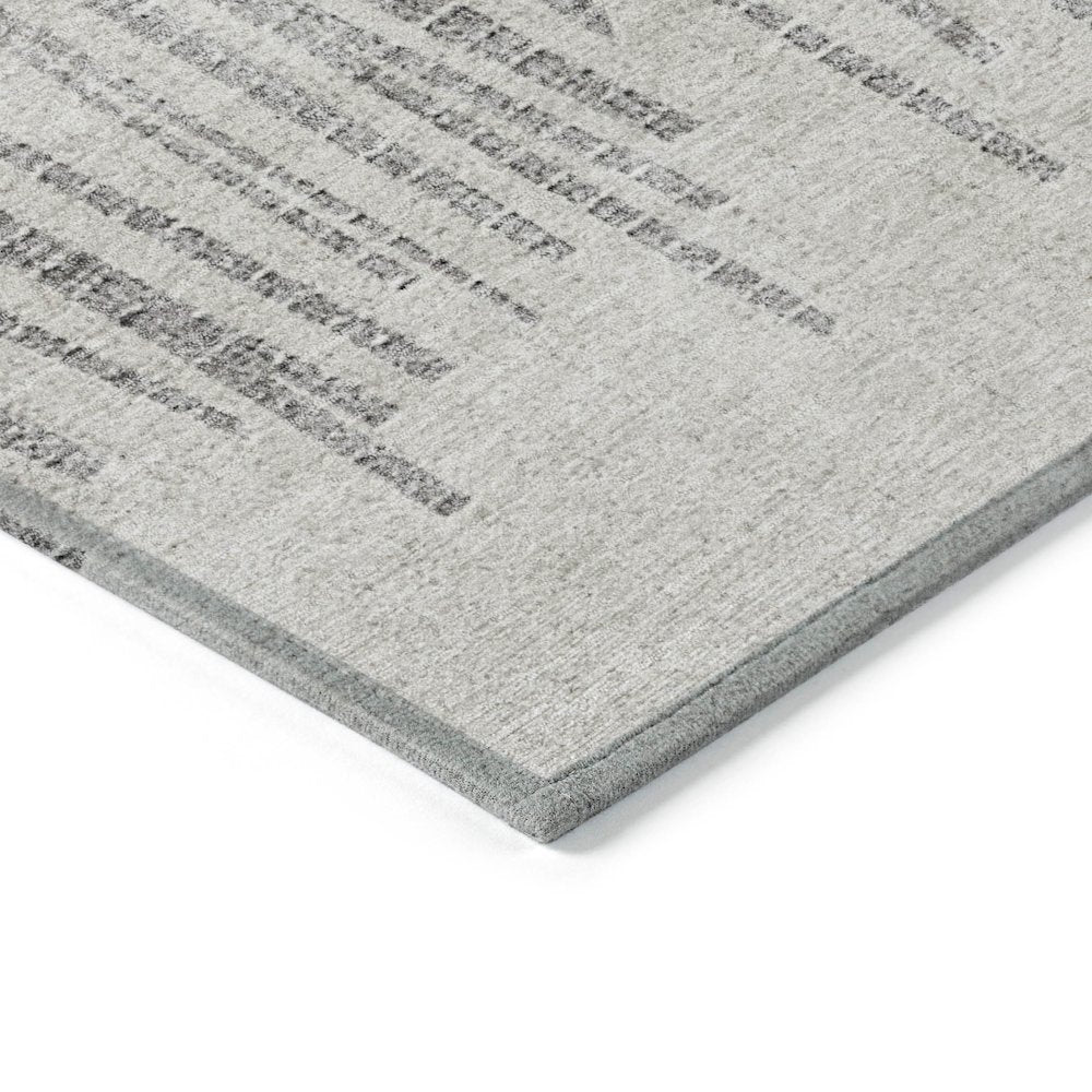 Machine Washable Indoor/Outdoor Chantille ACN2135 Gray 2'3" x 7'6" Runner Rug
