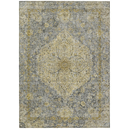 Machine Washable Indoor/Outdoor Chantille ACN2136 Pewter 3' x 5' Rug