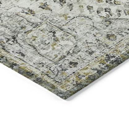Machine Washable Indoor/Outdoor Chantille ACN2138 Beige 2'3" x 7'6" Runner Rug