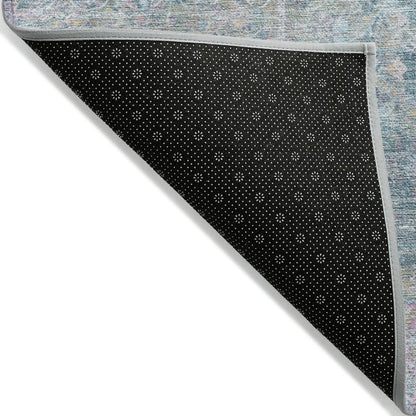 Machine Washable Indoor/Outdoor Chantille ACN2140 Blue 2'3" x 7'6" Runner Rug