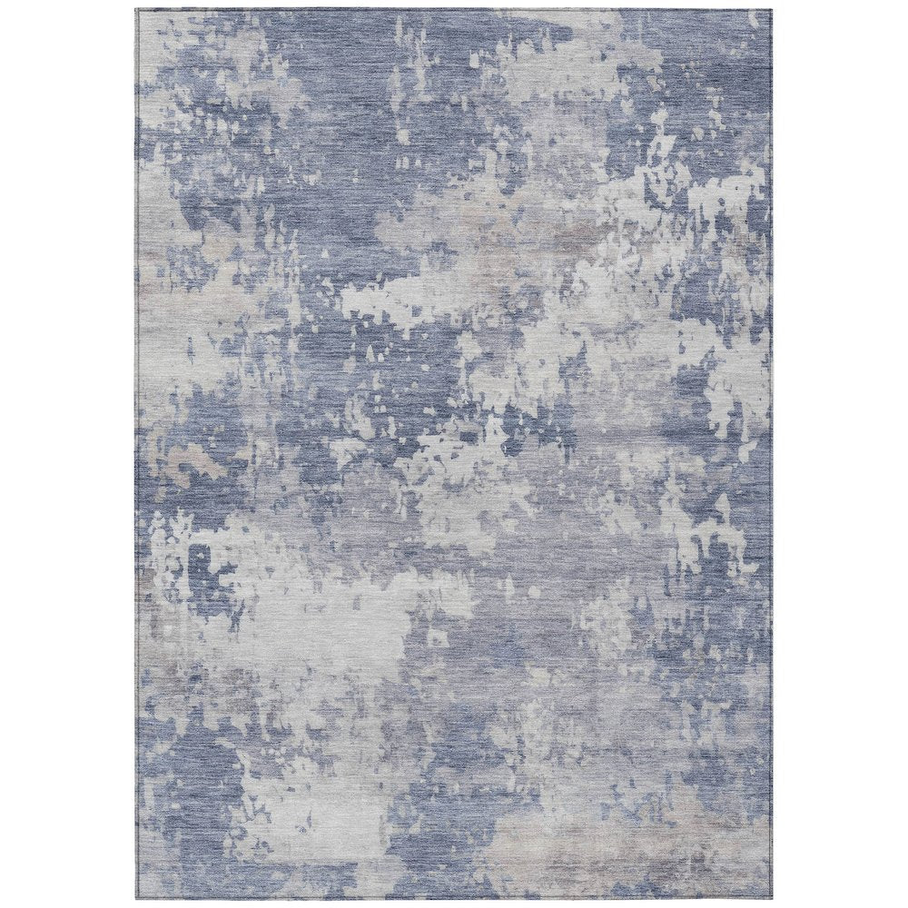 Machine Washable Indoor/Outdoor Chantille ACN2142 Denim 3' x 5' Rug