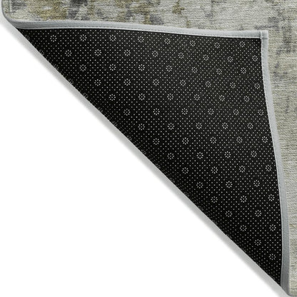 Machine Washable Indoor/Outdoor Chantille ACN2142 Pewter 2'3" x 7'6" Runner Rug