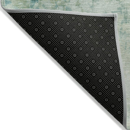 Machine Washable Indoor/Outdoor Chantille ACN2142 Teal 2'3" x 7'6" Runner Rug