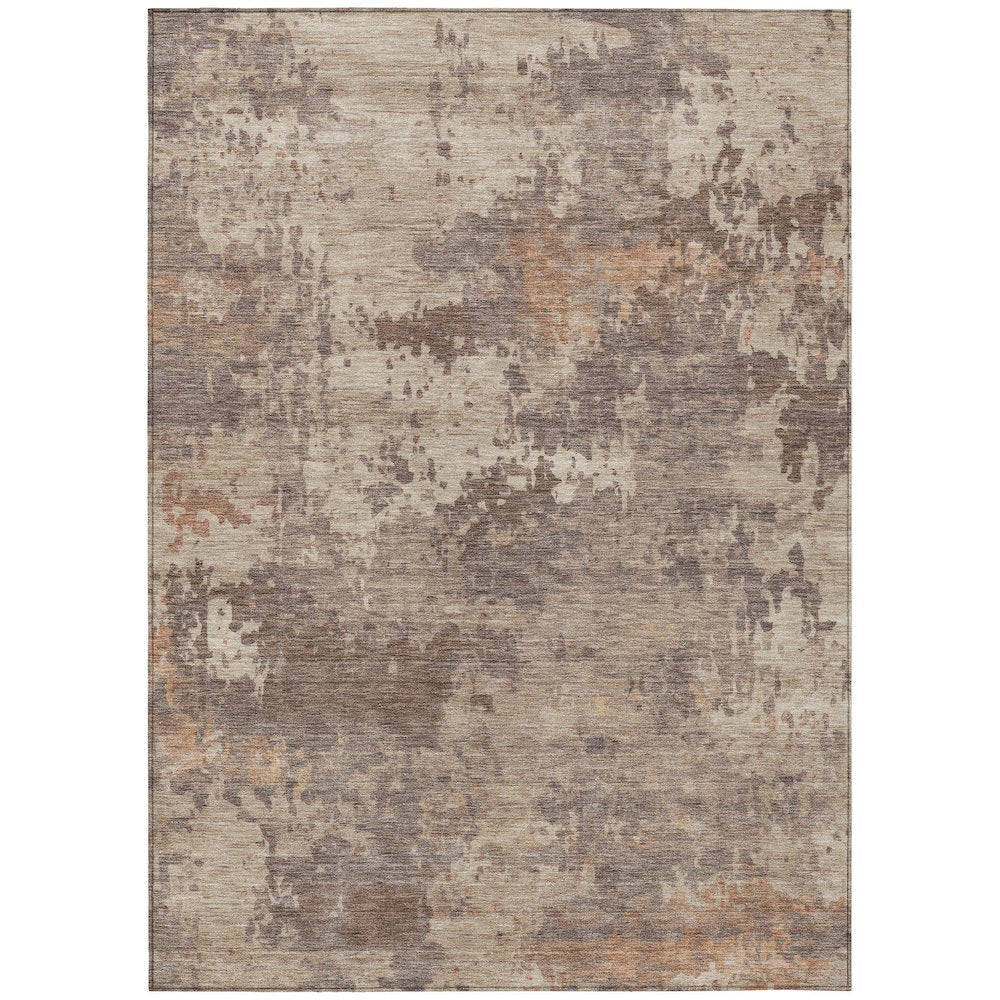 Machine Washable Indoor/Outdoor Chantille ACN2143 Brown 3' x 5' Rug