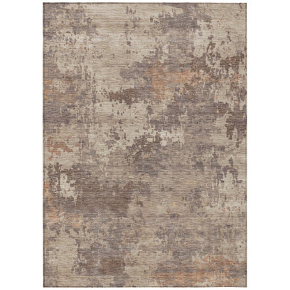 Machine Washable Indoor/Outdoor Chantille ACN2143 Brown 3' x 5' Rug