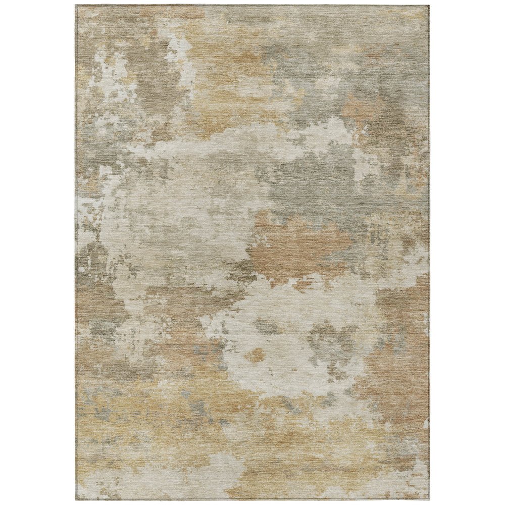 Machine Washable Indoor/Outdoor Chantille ACN2144 Khaki 3' x 5' Rug