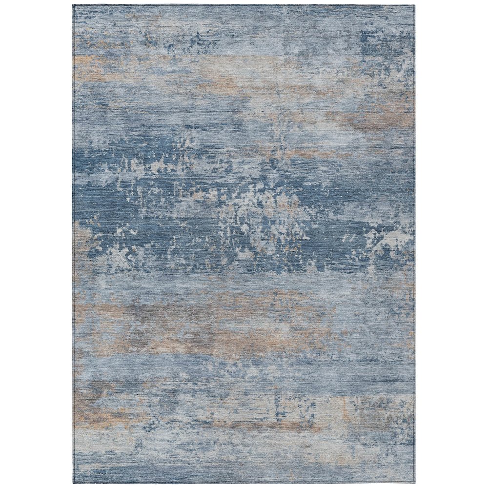 Machine Washable Indoor/Outdoor Chantille ACN2146 Denim 3' x 5' Rug