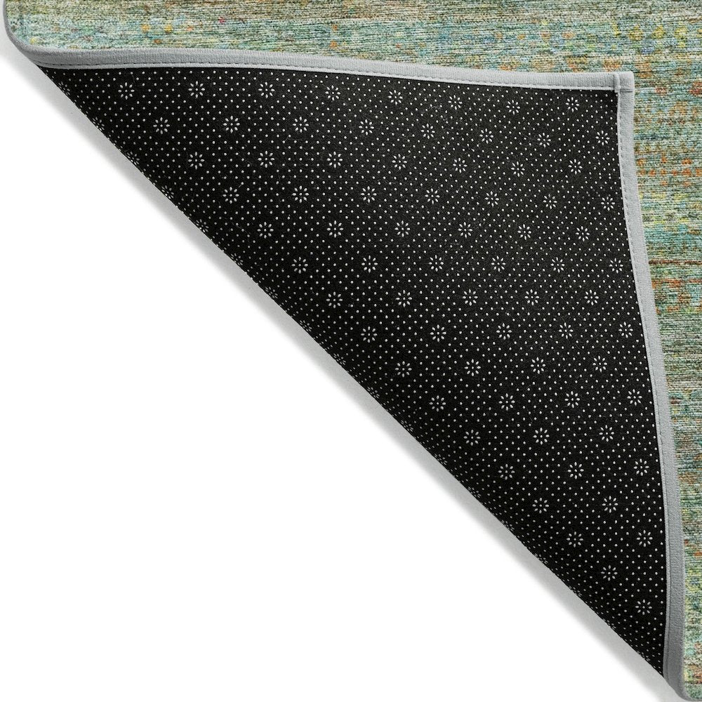 Machine Washable Indoor/Outdoor Chantille ACN2148 Green 2'3" x 7'6" Runner Rug