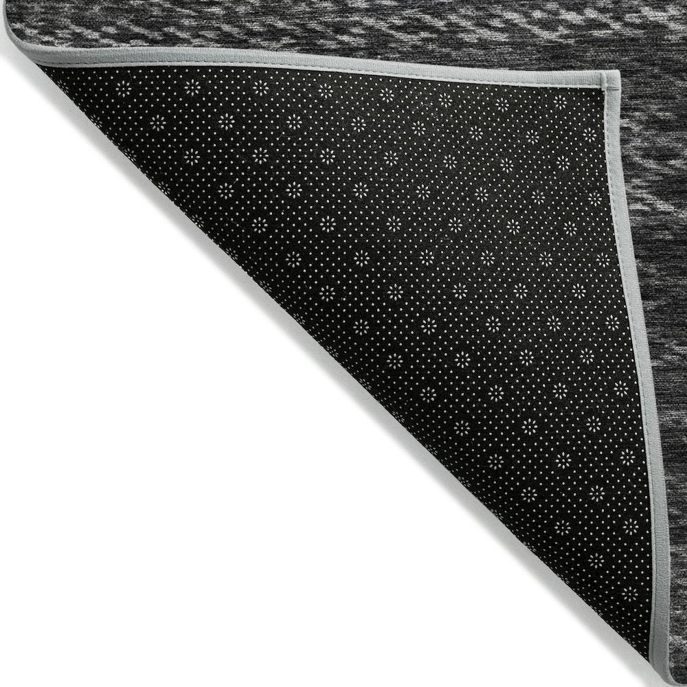 Machine Washable Indoor/Outdoor Chantille ACN2150 Charcoal 2'3"x7'6" Runner Rug