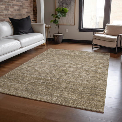 Machine Washable Indoor/Outdoor Chantille ACN2150 Chocolate 3' x 5' Rug