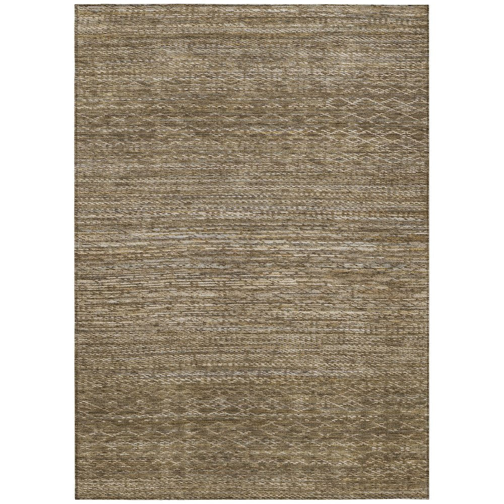 Machine Washable Indoor/Outdoor Chantille ACN2150 Chocolate 3' x 5' Rug