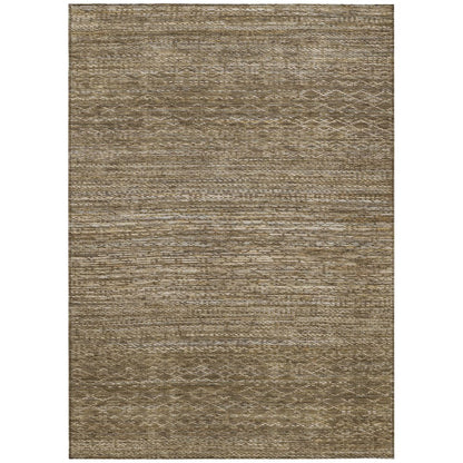 Machine Washable Indoor/Outdoor Chantille ACN2150 Chocolate 3' x 5' Rug
