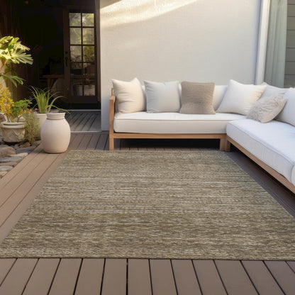 Machine Washable Indoor/Outdoor Chantille ACN2150 Chocolate 3' x 5' Rug