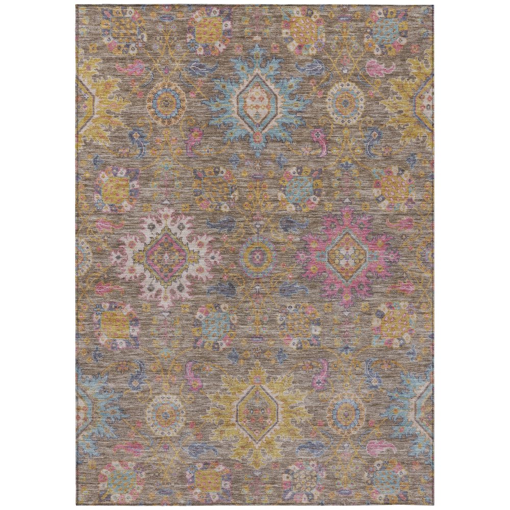 Machine Washable Indoor/Outdoor Chantille ACN2151 Mocha 3' x 5' Rug