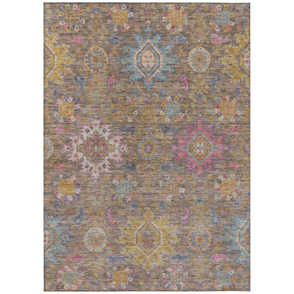 Machine Washable Indoor/Outdoor Chantille ACN2151 Mocha 3' x 5' Rug