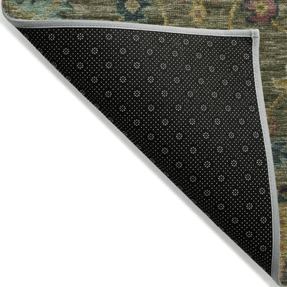 Machine Washable Indoor/Outdoor Chantille ACN2151 Olive 2'3" x 7'6" Runner Rug