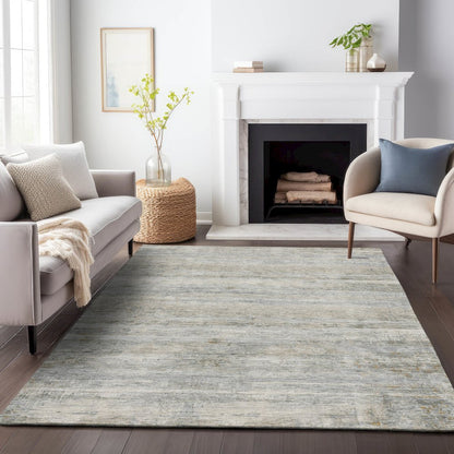 Machine Washable Indoor/Outdoor Chantille ACN2154 Granite 3' x 5' Rug
