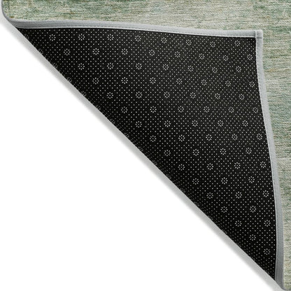 Machine Washable Indoor/Outdoor Chantille ACN2154 Green 2'3" x 7'6" Runner Rug