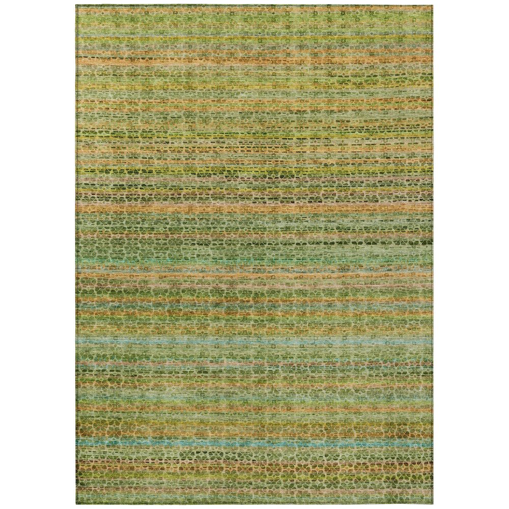 Machine Washable Indoor/Outdoor Chantille ACN2155 Green 3' x 5' Rug